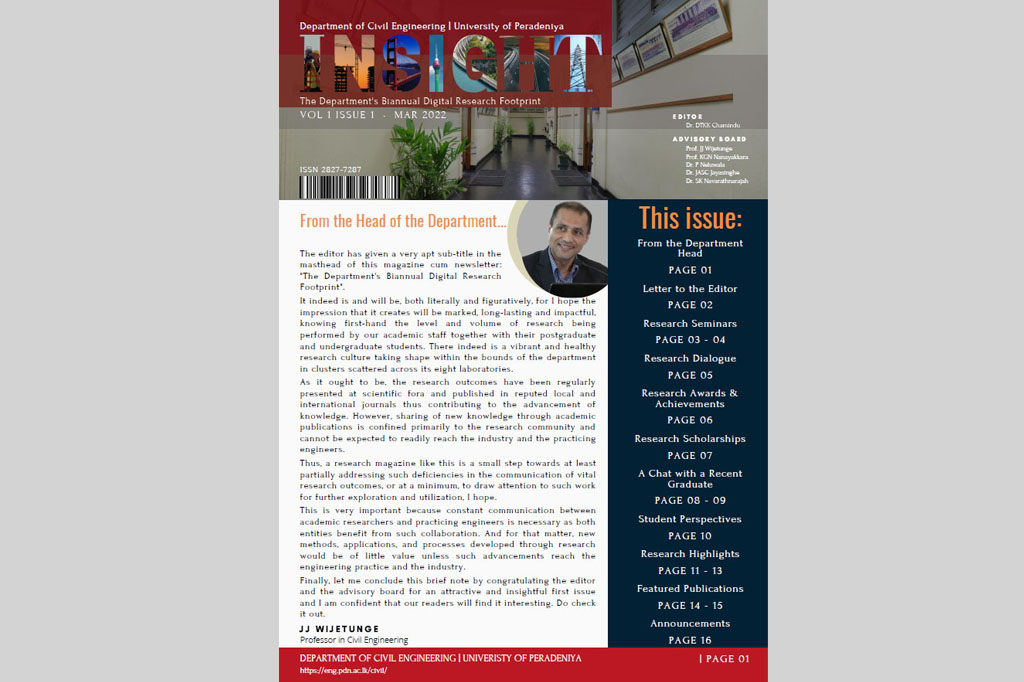Inaugural Issue of 'Insight' Research Magazine Launched