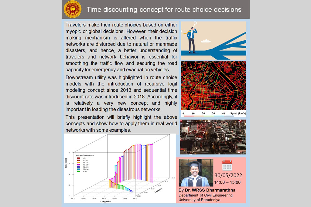 Time discounting concept for route choice decisions