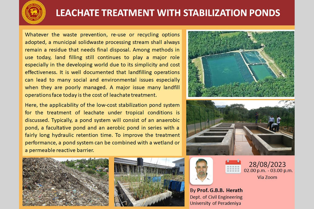 LEACHATE TREATMENT WITH STABILIZATION PONDS