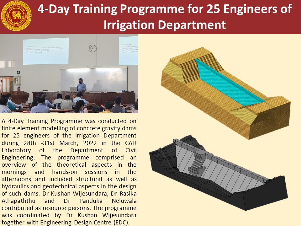 4-Day Training Programme for 25 Engineers of Irrigation Department