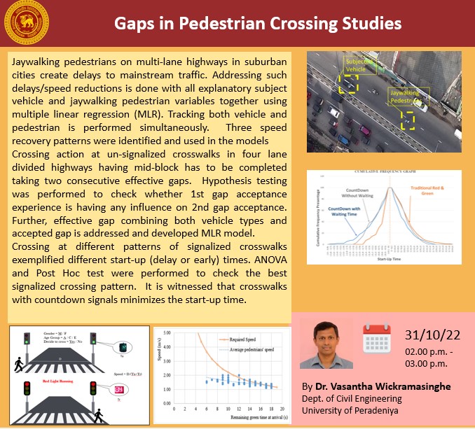 Gaps in Pedestrian Crossing Studies