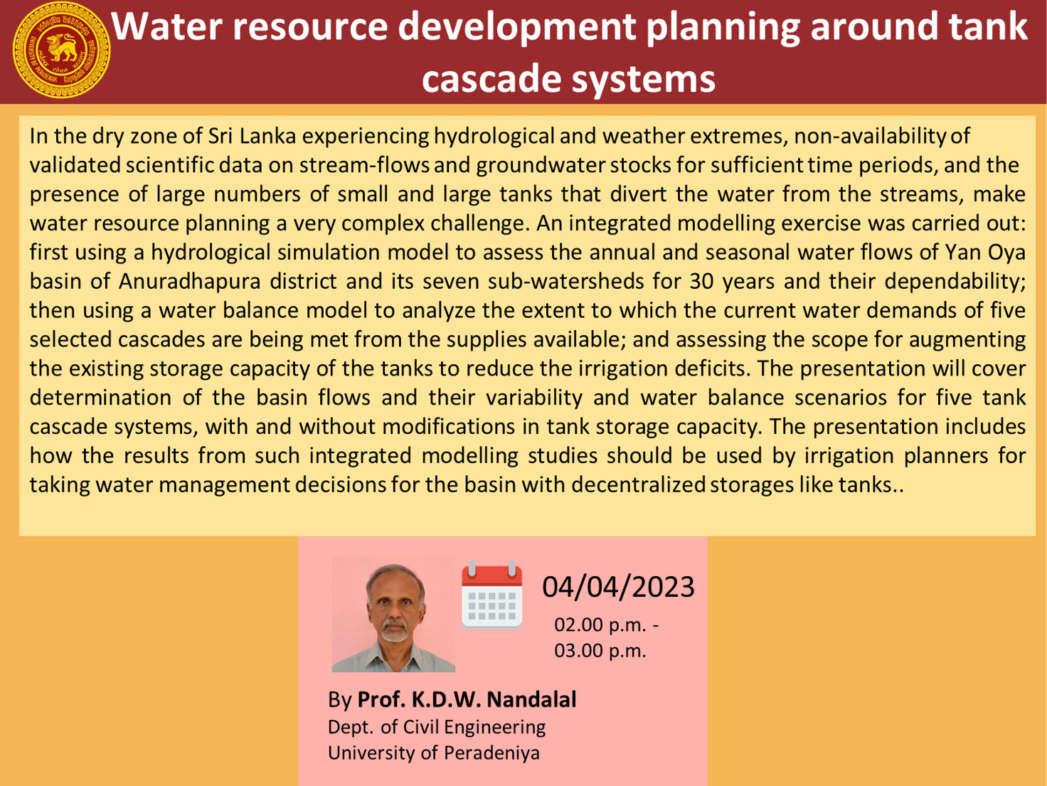 Water resource development planning around tank cascade systems