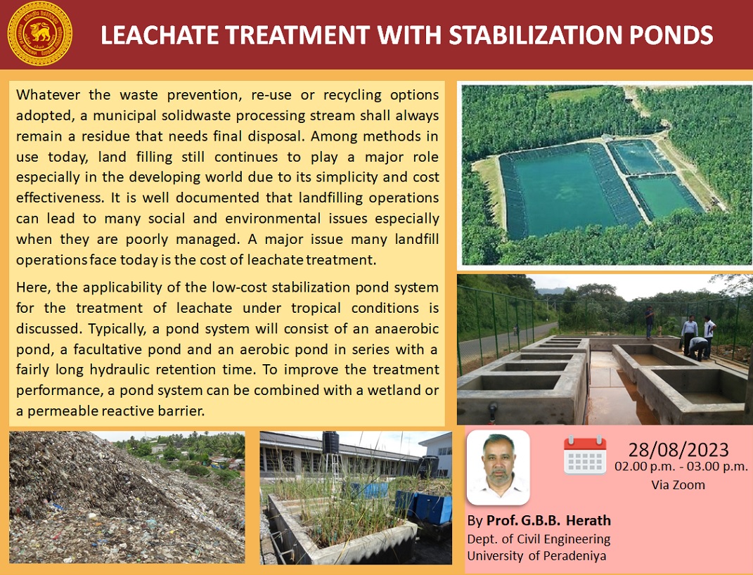 LEACHATE TREATMENT WITH STABILIZATION PONDS