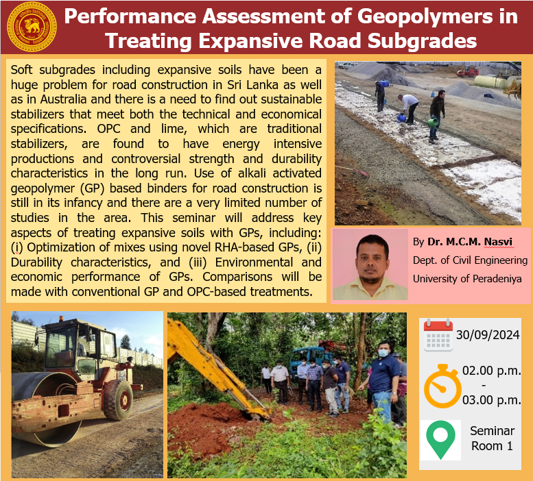 Performance Assessment of Geopolymers in Treating Expansive Road Subgrades