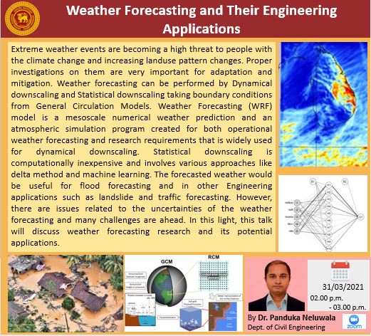 Weather Forecasting and Their Engineering Applications