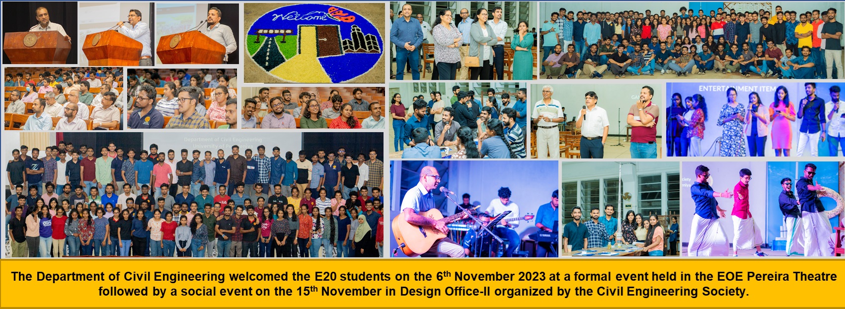 DCE Welcome of E20 Students, 6th Nov, 2 pm/EOE