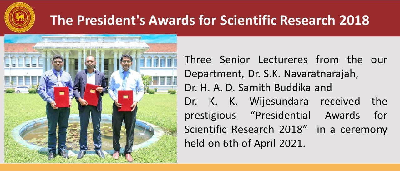 The President's Awards for Scientific Research 2018