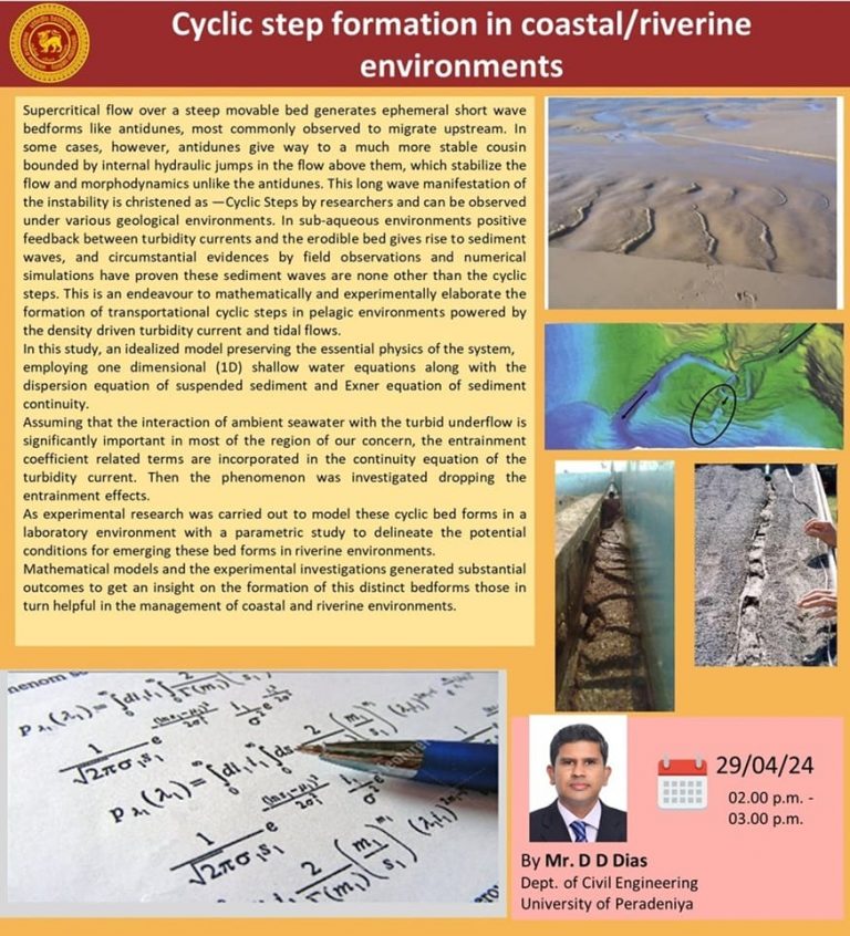 A Research Seminar (ONLINE) on Cyclic step formation in coastal ...