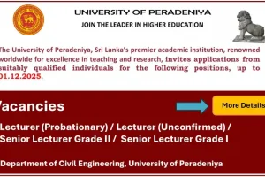 Peradeniya Engineering Vacancy