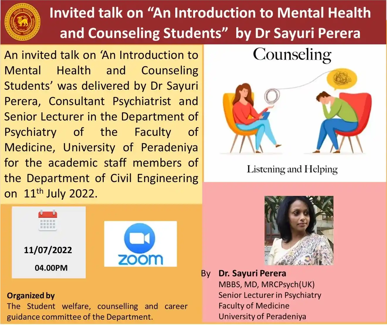 An-invited-talk-on-An-Introduction-to-Mental-Health-and-Counseling-Students