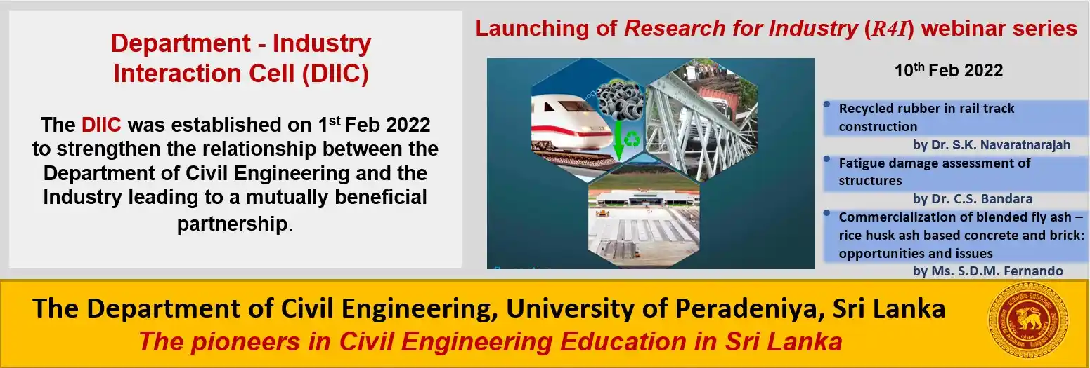 Establishment of Department - Industry Interaction Cell (DIIC) & Launching of Research for Industry (R4I) webinar series