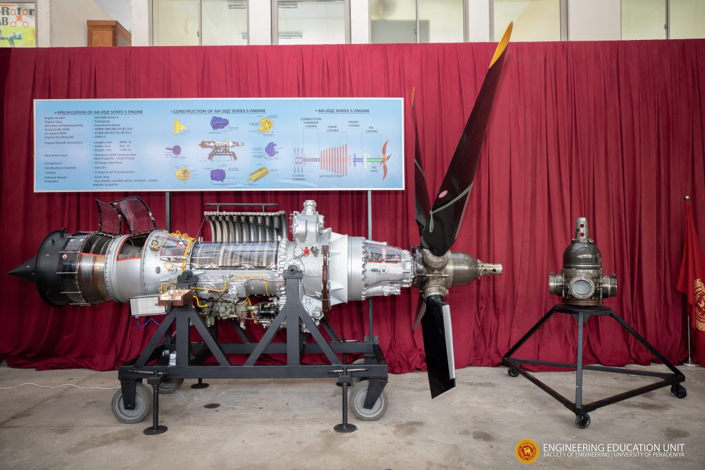 Sri Lanka Air Force hands over Antonov Aircraft Engine to Department of Mechanical Engineering